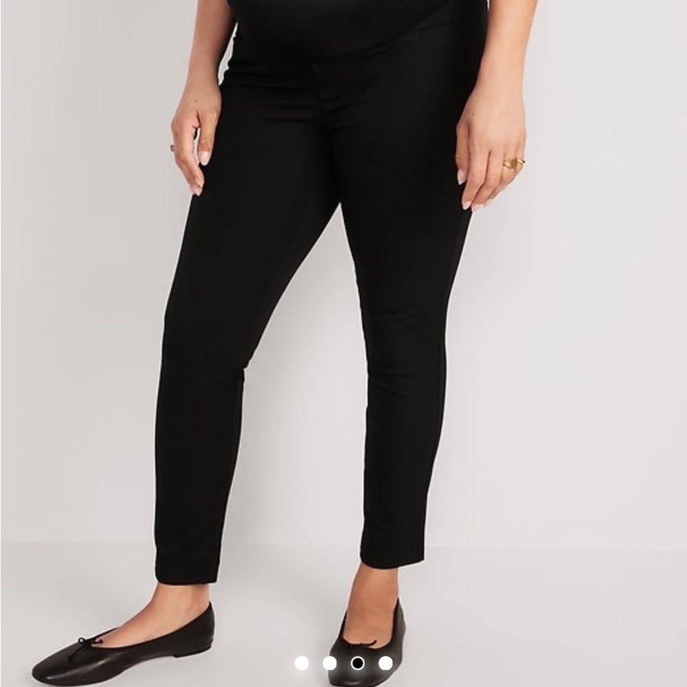 Maternity Pixie Ankle Black Women's Pants - Picture 3 of 4